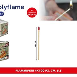 FIAMMIFERI 4X100PZ. CM.5,5