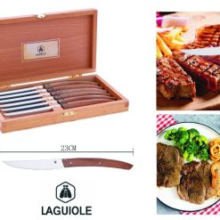 COLTELLI BISTECCA CONF. 6 PZ. MAN. LEGNO