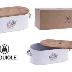 PORTAPANE LAMIERA CON COPERCHIO CM.33X18X12h LAGUIOLE