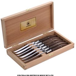 COLTELLI DA BISTECCA NOCE SET 6 PZ.