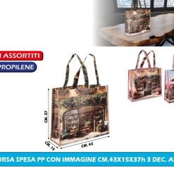 BORSA SPESA PP CON IMMAGINE CM.43X15X37h 3 DEC. ASS.