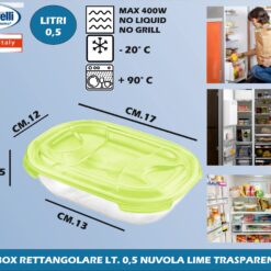 Frigobox Rett.Re Lt.0,5 Nuvola Lime Trasp.