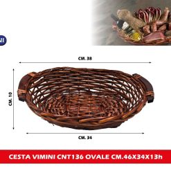 CESTA VIMINI CNT136 OVALE CM.46X34X13h