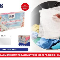 FOGLI AMMORBIDENTI PER ASCIUGATRICE SET 20 PZ. FIORI DI CILIEGIO