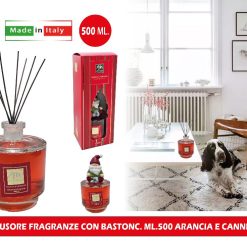 DIFFUSORE FRAGRANZE CON BASTONC. ML.500 ARANCIA E CANNELLA