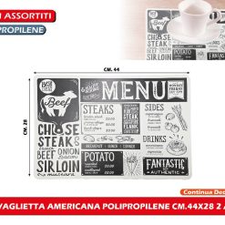 TOVAGLIETTA AMERICANA POLIPROPILENE CM.44X28 2 ASS.