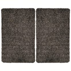 Sicignano | Set 2 Tappeti Multiuso Assorbente Magò, 50x80 cm, Marrone - Ideale per Bagno Cucina Ingresso - Stop ai Pavimenti Bagnati e Sporco - Base Antiscivolo in PVC, 70% Cotone 30% Poliestere