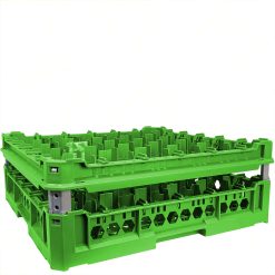 Sicignano | Cesta per Lavaggio Bicchieri, Plastica Alimentare, Impilabili, Resistenti fino a +95°C, Ideali per Lavaggio Asciugatura Stoccaggio - Misura 500x500 mm (6X6, KIT 3)