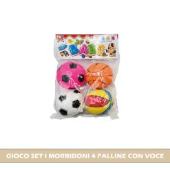 GIOCO SET I MORBIDONI 4 PALLINE CON VOCE