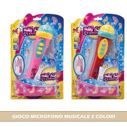 GIOCO MICROFONO MUSICALE 2 COLORI