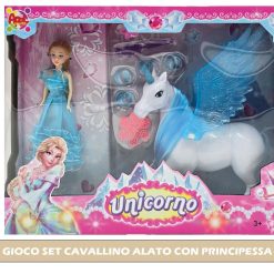 GIOCO SET CAVALLINO ALATO CON PRINCIPESSA