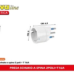 PRESA SCHUKO A SPINA 2POLI+T16A