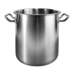 Sicignano | Pentola Ø24 cm, Acciaio Inox 18/10 con Triplo Fondo, per Gas Elettrico Induzione Vetroceramica, Linea Master – Made in Italy – per Ristorazione e Uso Domestico