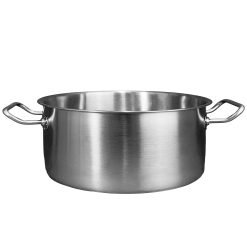 Sicignano | Casseruola Fonda Ø36 cm, Acciaio Inox 18/10 con Triplo Fondo, per Gas Elettrico Induzione Vetroceramica, Linea Master – Made in Italy – per Ristorazione e Uso Domestico