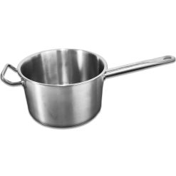 Sicignano | Casseruola Fonda 1 Manico+Maniglia Ø24 cm, Acciaio Inox 18/10 con Triplo Fondo, per Gas Elettrico Induzione Vetroceramica, Linea Master – Made in Italy – per Ristorazione e Uso Domestico