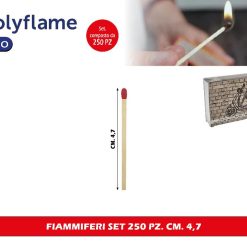 FIAMMIFERI SET 250 PZ. CM.4,7