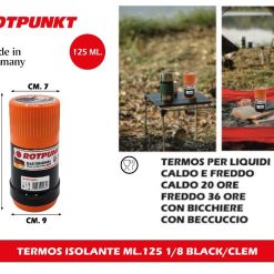 TERMOS ISOLANTE ML.125 1/8 BLACK/CLEM
