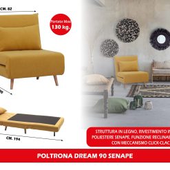 Poltrona Dream 90 Senape