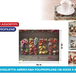 TOVAGLIETTA AMERICANA POLIPROPILENE CM.45X35 4 ASS.