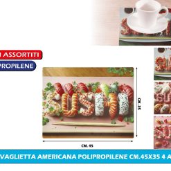 TOVAGLIETTA AMERICANA POLIPROPILENE CM.45X35 4 ASS.