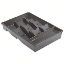 Sicignano | Portaposate per Cassetti - Modelli Piccolo, Grande, Mixy con Inserto e Bella Plus - Vaschette Multiscomparto in Diversi Colori (Grafite, Con alette)