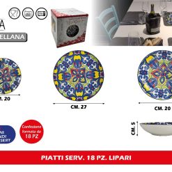 PIATTI SERV. 18 PZ. LIPARI