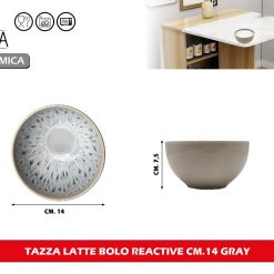 TAZZA LATTE BOLO REACTIVE CM.14 GRAY