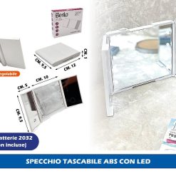 SPECCHIO TASCABILE ABS CON LED