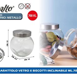 BARATTOLO VETRO X BISCOTTI INCLINABILE ML.700