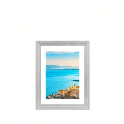 Sicignano | Cornice Native Portafoto 15x20 cm in Legno Bianco Orizzontale Verticale da Parete Tavolo con Pannello MDF Vetro Crilex - Foto Quadri Matrimonio Decorazioni Regalo