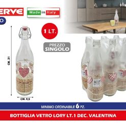 BOTTIGLIA VETRO LORY LT.1 DEC. VALENTINA