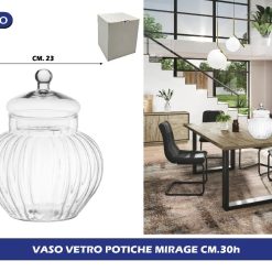 VASO VETRO POTICHE MIRAGE CM.30h