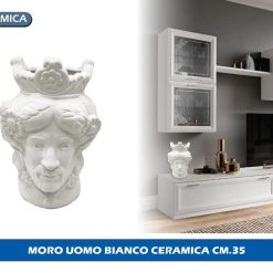 MORO UOMO BIANCO CERAMICA CM.35