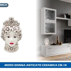 MORO DONNA ANTICATO CERAMICA CM.18