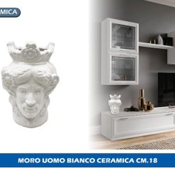 MORO UOMO BIANCO CERAMICA CM.18