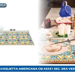 TOVAGLIETTA AMERICANA CM.45X31 DEC. DEA VERDE