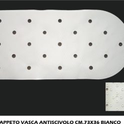 TAPPETO VASCA ANTISCIVOLO CM.73X36 BIANCO