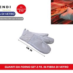 GUANTI DA FORNO SET 2 PZ. IN FIBRA DI VETRO