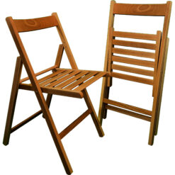 Sedia Pieghevole Classica 43x49x79h Legno Faggio Noce