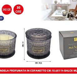CANDELA PROFUMATA IN COFANETTO CM.10,6X11h BALCK MUSK