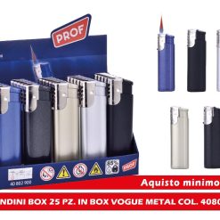 ACCENDINI BOX 25 PZ. IN BOX VOGUE METAL COL. 40802900