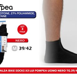 CALZA BIKE SOCKS X6 LUI POMPEA UOMO NERO TG.39/42 (Copia)
