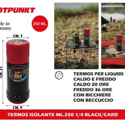 TERMOS ISOLANTE ML.250 1/4 BLACK/CARD