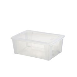 Sicignano | Contenitore Storage Visual Box L Trasparenti con Coperchio | 36,5x25,5x14h cm, 10 Litri | Plastica Alimentare, Multiuso per Casa, Ufficio, Cucina e Garage