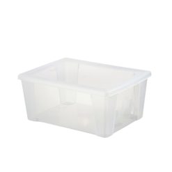 Sicignano | Set 3 Contenitori Storage Visual Box XL Trasparenti con Coperchio | 39x29x17h cm, 15 Litri | Plastica Alimentare, Multiuso per Casa, Ufficio, Cucina e Garage
