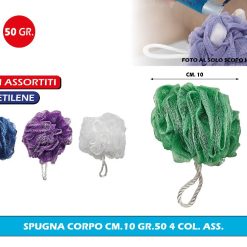 SPUGNA CORPO CM.10 GR.50 4 COL. ASS.