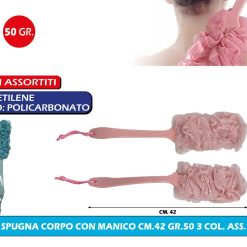 SPUGNA CORPO CON MANICO CM.42 GR.50 3 COL. ASS.