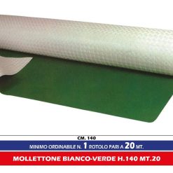 MOLLETTONE BIANCO-VERDE H.140 MT.20