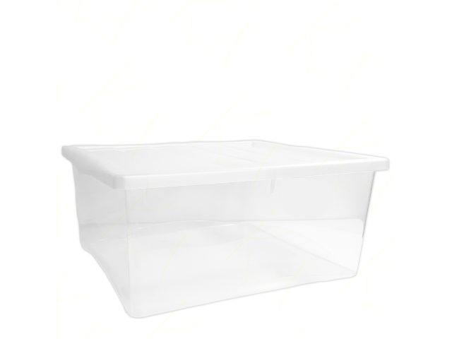 Contenitore Trasparente Storage Box con Coperchio Plastica Casa Ufficio Garage