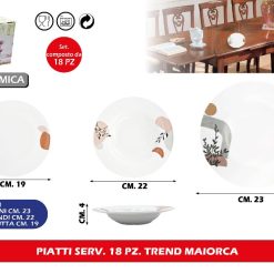 PIATTI SERV. 18 PZ. TREND MAIORCA